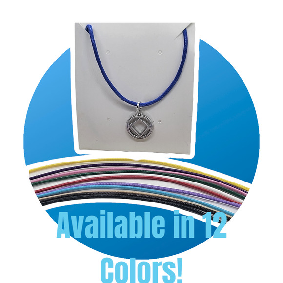 12 colors available Narcotics Anonymous adjustable charm necklace! NA jewelry. - Picture 1 of 6